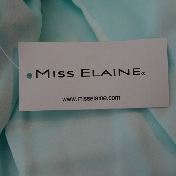 Miss Elaine Embroidered Nightgown Petite Size PS Blue Long Grandmacore - Picture 7 of 10